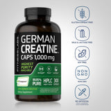 Fitness Labs German Creatine Capsules 1000mg | 300 Count | Monohydrate Fitness Supplement