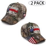 2 Pack Trump Hat 2024, MAGA Hat, Make America Great Again Hat, Trump Merchandise, 45 47 Hat, Donald Trump Hats for Men Women 2024, Campaign Hat Trump Cap (Camo)