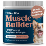 Dog Muscle Builder - HMB Muscle Builder for Dogs of All Ages - Tasty Dog Muscle Builder for Senior Dogs - Dog Weight Gainer Muscle Recovery - Senior Dog Supplements - Senior Dog Supplements