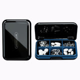 DUBSTAR Travel Pill Organizer Moisture WaterProof Small Pill Box for Pocket Purse 6 Compartments Portable Pill Case Medicine Vitamin Holder Container,Black