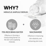[9wishes] Miracle Ampule Serum - 73% Rice Bran Water, Niacinamide | Korean Skincare - 0.85Fl. Oz