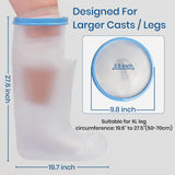 Allhercom Waterproof Extra Wide Leg Cast Cover for Shower-Reusable Cast Shower Bag Sleeve for Plus Size Adult Foot, Sealed Watertight Extra Wide Cast Protector for Surgery Foot, Ankle, Knee Burns-XL