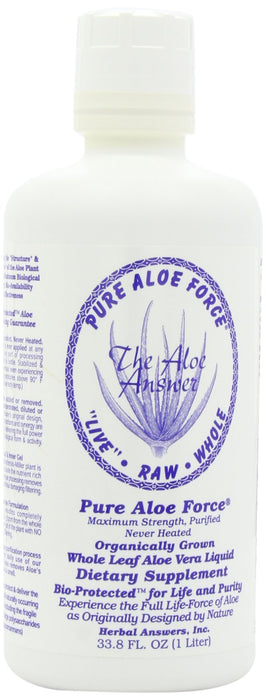 Herbal Answers Aloe Force, Pure Aloe Vera Dietary Supplement, 32oz