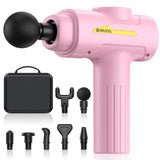 SORUDEL Massage Gun for Back Neck Muscle Relieve Massage Gun Deep Tissue for Back Neck Muscle (Pink)