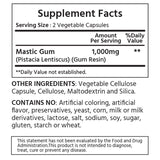 ML Naturals Mastic Gum 1000mg 240 Vegan Capsules. Premium Quality, Supports Stomach & Duodenal Health