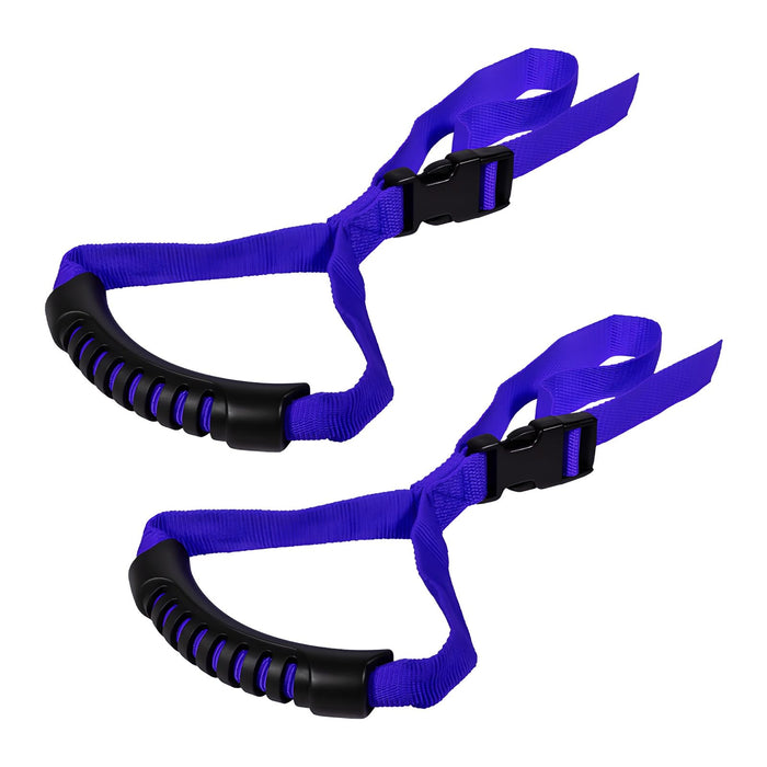 Dickno 2PCS Car Adjustable Grab Handle, Portable Auto Door Safety Supporting Grab Band for Elderly Disabled with Nylon Grip, Vehicle Mobility Assist Device for Car Truck Lorry (Blue)