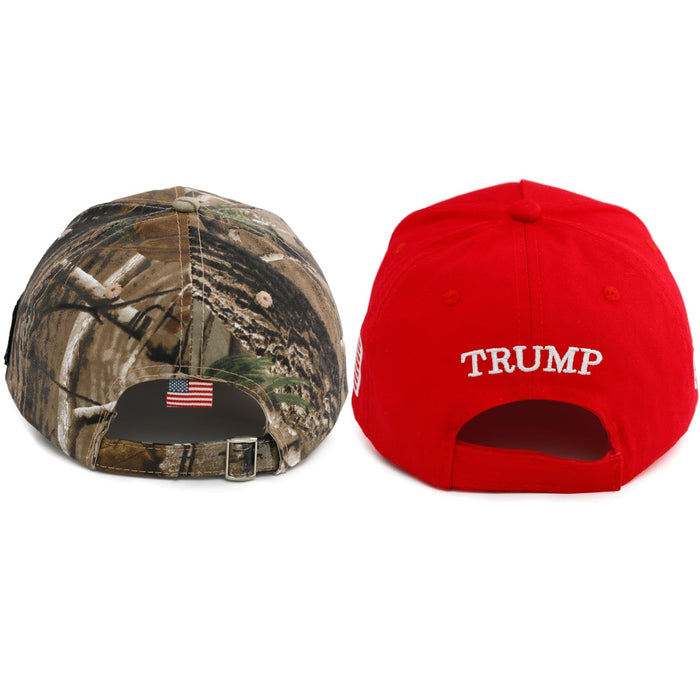 Nigua MAGA Hat, 2PCS 45-47 Trump 2024 Hat Make America Great Again Slogan Baseball Cap