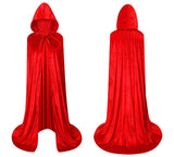 LHJ Unisex Hooded Halloween Christmas Cloak Costumes Party Cape Red