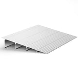 Door Threshold Ramp 4" Rise Door Ramp Aluminum Entry Ramp or Doorways Rated 800 lbs Load Capacity forWheelchair Scooters Power Chairs Walkers Metallic