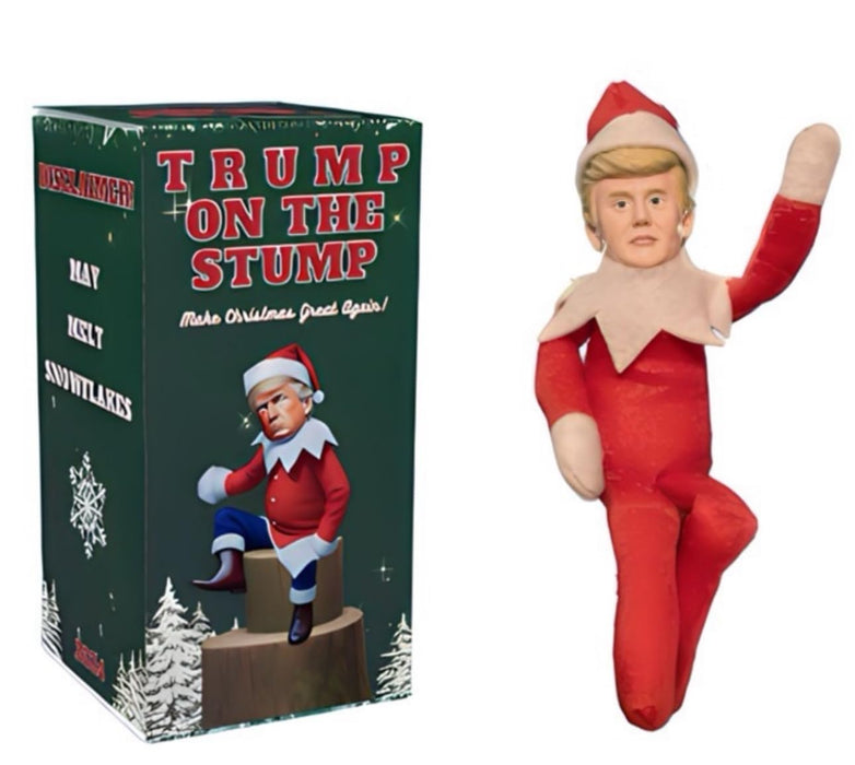 The Original Trump On The Stump : Make Chistmas Great Again ! Funny 2024 Christmas Decoration - Trump Gag Gift - Trump 2024 - White Elephant Gift - Trump On The Stump