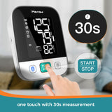 Meraw Blood Pressure Monitor Home Use, Blood Pressure Cuff Digital Arm, Blood Pressure Monitor Automatic Cuff 8.7-16.5" Bluetooth App Tracking Irregular Heartbeat Monitoring FSA/HSA Eligible White