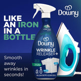 Downy Wrinkle Releaser Spray, Travel Size Spray + 16.9 Fl Oz Pack of 2, All In One Formula, Removes Wrinkles, Static and Odors, Light Fresh Scent