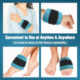 Comfcube Ice Pack for Injuries, Reusable 2 Hours Long Lasting Flexible Cold Ice Pack Wrap for Swelling, Bruises, Sprain, Joint and Muscle Pain Relief, for Ankle, Wrist, Elbow & More Green