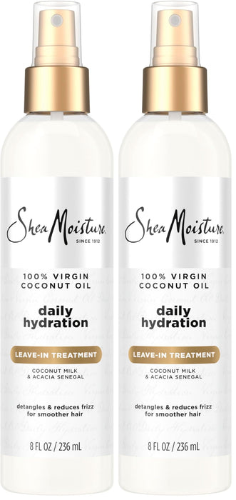 SheaMoisture 100 Percent Virgin Coconut Oil Leave-In Treatment, 8 Ounce, (Pack of 2)