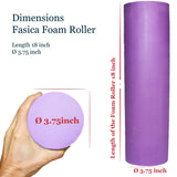Easy FoxY ToY Small Medium Density EVA Foam Roller for Back & Leg Pain; Sore Muscle Recovery; Trigger Point Body Massage Roller Ø3.75"x18inch for Physical Therapy; Helps as Spine Cracker Stretcher