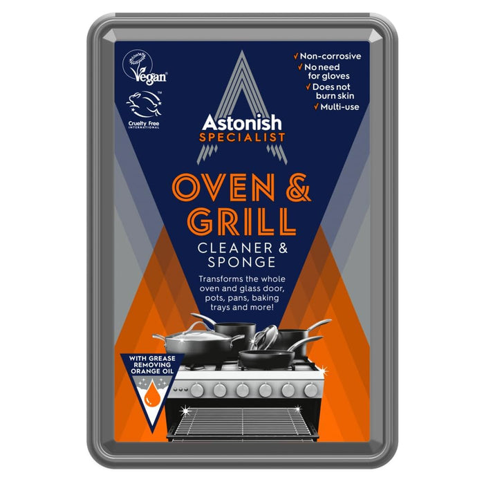 ASTONISH Specialist Oven & Grill Cleaner & Sponge, 250g