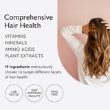 Alaya Hair Essentials - Hair Supplement with Biotin, Keratin, Folic Acid, Vitamin B12, B6 - Lab Tested - Gluten Free - 30 Day Supply