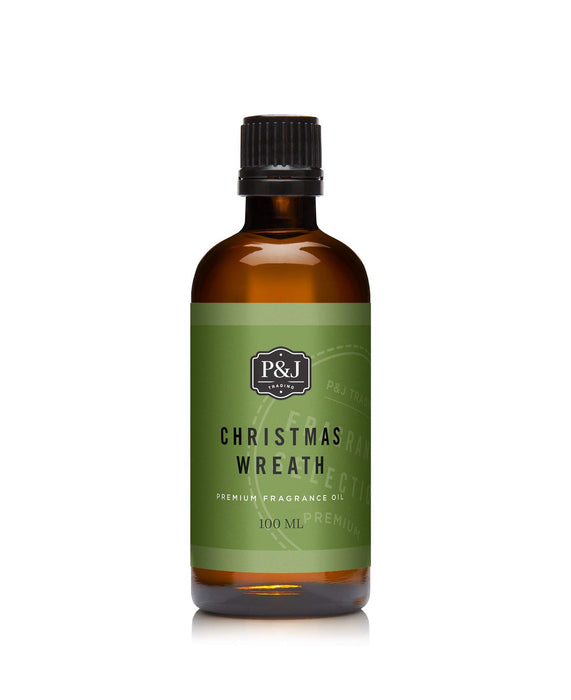 P&J Trading - Christmas Wreath Scented Oil 100ml - Fragrance Oil for Candle Making, Soap Making, Diffuser Oil