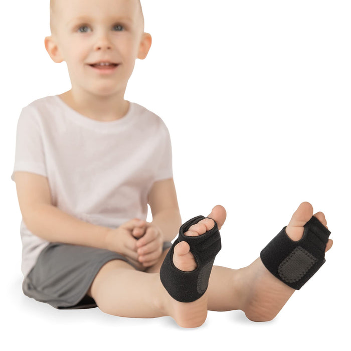 BraceAbility Toe Walking Braces for Kids - Patented Pediatric Foot Supports To Prevent Tip Toe Walking, Cerebral Palsy Equipment, Autism, ADHD, Aspergers, Youth Neurological Disorders (Small)