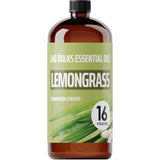 LAB BULKS ESSENTIAL OIL - Lemongrass Oil 16 Ounce Bottle for Diffusers, Home Care, Candles, Aromatherapy (1 Pack)