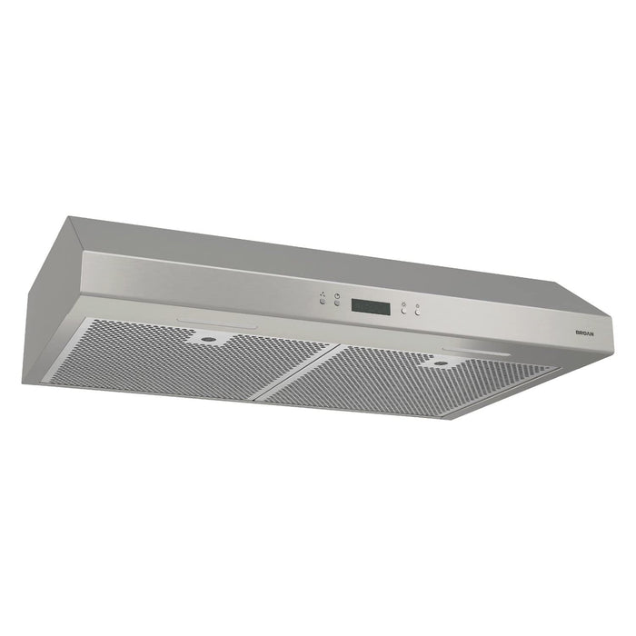 Broan-NuTone BCDJ136SS Glacier 36-inch Under-Cabinet 4-Way Convertible Range Hood with 3-Speed Exhaust Fan and Light, Stainless Steel