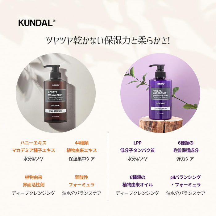 [KUNDAL Official] Kundal Premium Hair Care Special Set, Shampoo & Treatment, 16.9 fl oz (500 ml), #Acacia Moringa