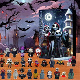 Halloween Advent Calendar, Halloween Horror Movie Figures Advent Calendar Toy Blind Box 2024, Halloween Horror Atmosphere Ghost Countdown Calendar with 24Pcs Halloween Dolls Collectible Gift (H)