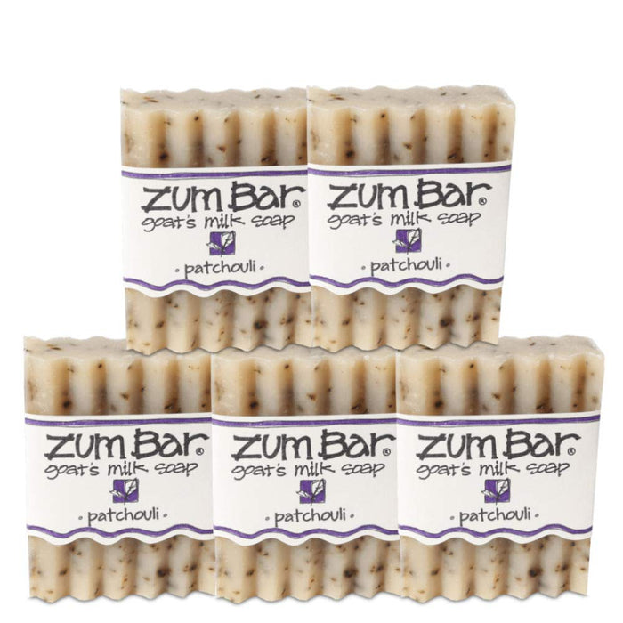 Indigo Wild Zum Bar Goat's Milk Soap, Patchouli - 5 Count (Pack of 1)