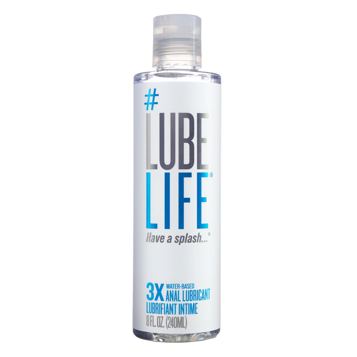 LubeLife 3X Anal Lubricant, Thicker Water-Based lube for Men, Women and Couples, Extra Protection, Non-Sticky, Smooth Glide, 8 Fl Oz