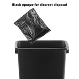 Hipruict Adult Diaper Disposal Bags, Set of 100 Dirty Diaper Bags Disposable, Self-adhesive Seal, Waterproof and Leak-proof, Discreetly Hide Personal Elderly Diapers, Seal Odor, Black