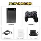 Kinhank 12T HDD Retro Gaming Hard Drive with 96000+ Classic Games, Include 6000+ 3D Games, USB 3.0, 12tb External Portable Game Hard Drive Disk for Win 7/8/10/11，with Wireless Controller