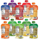 Happy Baby Organics Stage 2 Baby Food Pouches, Gluten Free, Vegan & Healthy Snack, Clearly Crafted Fruit & Veggie Puree, Fruit & Veggie Variety Pack, 4 Ounces (Pack of 10) Amazon Exclusive