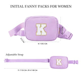 YOOLIFE Birthday Gifts for Women - 30th 40th 50th 60th 70th Birthday Gifts for Mom Daughter Her Freind Sister Girlfriend, Personalized Gifts Christmas Gifts, Initial Belt Bag Crossbody Bags, Purple S