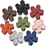 Hair Claw Clips Flower Hair Clips 8PCS Cute Hair Clips Large Matte Hair Clips Daisy Hair Clips Big Claw Clip Strong Hold Jaw Clip Large Hair Clamps For Women Thick Hair 8 Colors