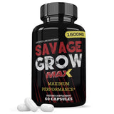 Savage Grow Max 1600MG Advanced Men's Heath Formula 60 Capsules