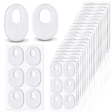 WILLBOND 120 Pcs Callus Pads Soft Felt Callus Oval Shape Corn Pads for Bottom of Foot Adhesive Foot Corn Pads for Men and Women Feet Toes Heel Pain Relief, White