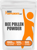 BulkSupplements.com Bee Pollen Powder - Dietary Supplement, Bee Pollen Supplement - Natural, Gluten Free - 1000mg per Serving, 500 Servings (500 Grams - 1.1 lbs)