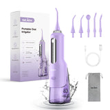 Sejoy Water Flosser, 2023 Water Flossers for Teeth Rechargeable, Oral Irrigator for Home Travel Office, 270ML IPX7 Waterproof 5 Cleaning Modes and 5 Jet Tips