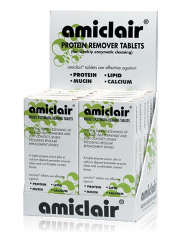 Amiclair Weekly Enzymatic Protein Remover Contact Lens Cleaning Tablets (Refill Pack 24 Tablets) by Amiclair