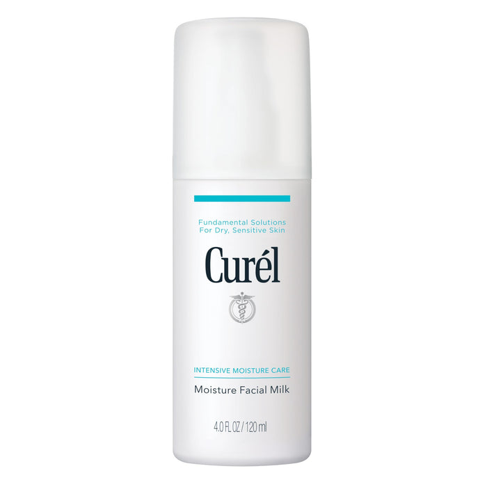 Curel Japanese Skin Care Moisture Facial Milk Moisturizer, Daily Face Lotion for Dry Sensitive Skin, pH Balanced, Unscented Advanced Ceramide Care Face Cream without Drying Alcohols, 4 oz