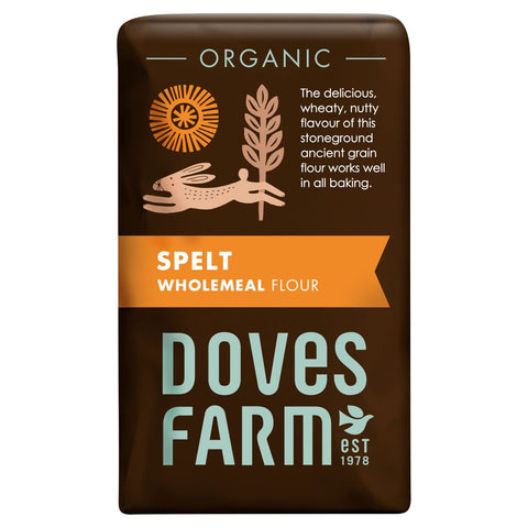 DOVES FARM - Organic Wholemeal Spelt Flour - 1Kg