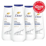 Dove Body Wash Deep Moisture 4 Count For Dry Skin Moisturizing Skin Cleanser with 24hr Renewing MicroMoisture Nourishes The Driest Skin 20 oz