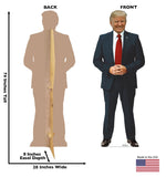 Cardboard People President Donald Trump with Red Tie Life Size Cardboard Cutout Standup