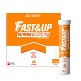 FAST&UP Vitamin C 1000 mg - Antioxidants - Immune Support - Build Your Immunity - 80 Effervescent Tablets - High Absorption Ascorbic Acid - Collagen Booster - Powerful Antioxidant- Orange Flavour