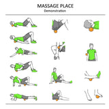 KSONE Lacrosse Massage Ball Set - Muscle Massage Roller- Deep Tissue Balls -Hard and Soft Massage Ball with Mini Ball