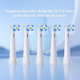 Compatible with Oral-B iO 3/4/5/6/7/8/9/10 Series Ultimate Clean Electric Toothbrush Replacement Brush Heads,for Oral-B iO Electric Toothbrush,10 Pack (White)