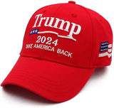 Engmoo Trump 2024 Hat Keep America Great Take America Back Hat with USA Flag Embroidery Adjustable Baseball Cap