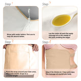Castor Oil Pack Wrap, 7 Pcs Reusable Castor Oil Pack Compress Kit for Neck, Waist, Chest and Knee with Adjustable Elastic Strap Flannel Cotton Machine Washable Anti Oil Leak (Khaki)