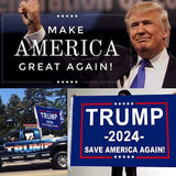 Jayus Trump 2024 Save America Again Flag 3x5 Double Sided 3Ply Donald Trump Won Flag Banner for 2024 President with 2 Brass Grommets