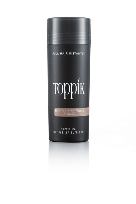 Toppik Hair Building Fibers, Light Brown, 27.5g | Fill In Fine or Thinning Hair | Instantly Thicker, Fuller Looking Hair | 9 Shades for Men & Women